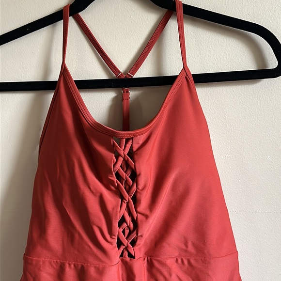 Xhilaration burnt orange one piece swimsuit/bodysuit L - Picture 2 of 7